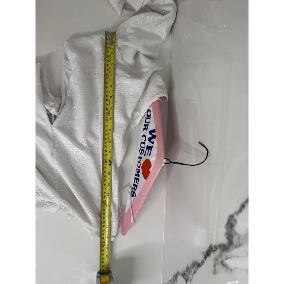 NWT L'AGENCE Christie One-Shoulder Cut-Out Sequin Dress White Sz 10 bridal - Picture 11 of 12